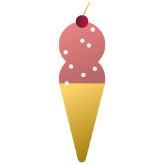 Bright gradient flat element for clipart and decor on the white isolated background..