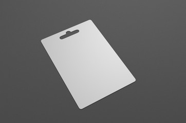 Blank gift card for branding, 3d render illustration.