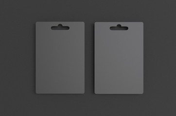 Blank gift card for branding, 3d render illustration.