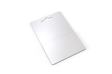 Blank gift card for branding, 3d render illustration.