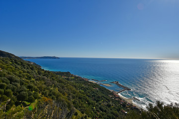 View of the coast in the Campania region, Italy