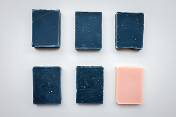 Colorful handmade solid soap bars (zero waste)