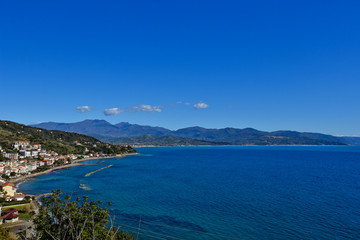 Fototapeta na wymiar View of the coast in the Campania region, Italy