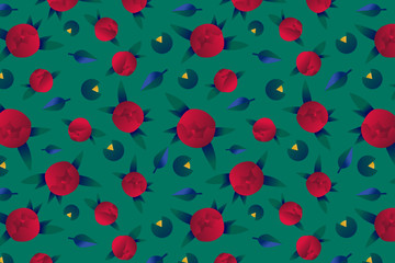 Graphic seamless bright flat stylish pattern. Trendy shapes and elements on the isolated background.