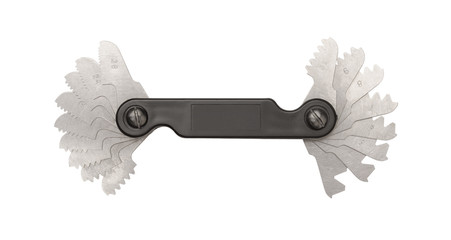 Thread gauge isolated on white.