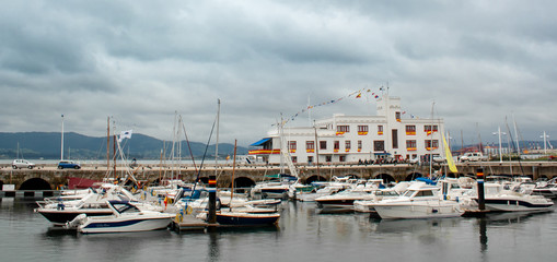 Fototapeta na wymiar Santander Dock with Boats