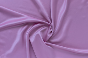 lilac silk drapery, satin fabric texture