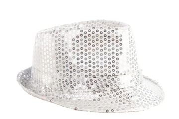 Hat with silver glitter