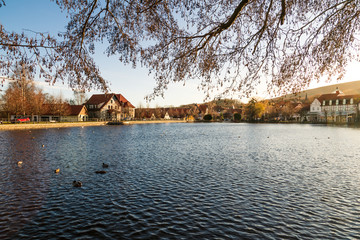 Obraz premium Frühling am Forellenteich in Ilsenburg