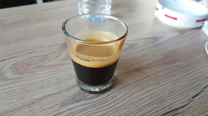 hot cup of coffee.