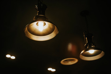 Close up light bulb, lamp isolated photo