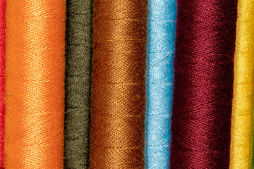 Vertical cones with colored sewing thread