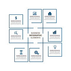 Business Infographic template. Design with numbers 2, 3, 4, 5, 6, options or steps.