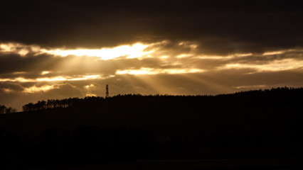 dramatic sunset