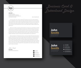 Vector modern creative and clean business card template and Letterhead modern design template and mockup minimalist style vector. design for business or letter layout, brochure, template, newsletter.
