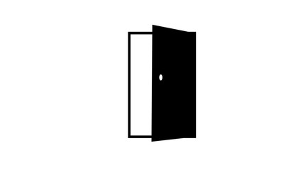open door icon vector illustration