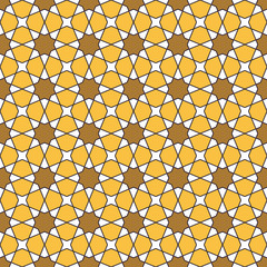 Seamless arabic geometric ornament in color.Arabic style.