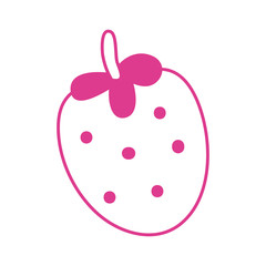 fresh strawberry fruit isolated icon