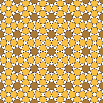 Seamless arabic geometric ornament in color.Arabic style.