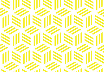 Abstract geometric pattern. A seamless vector background. White and yellow ornament. Graphic modern pattern. Simple lattice graphic design