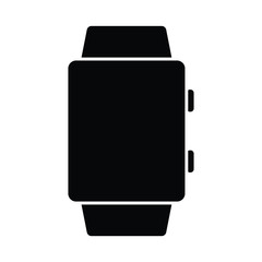 smart watch icon black vector wrist watch sign 