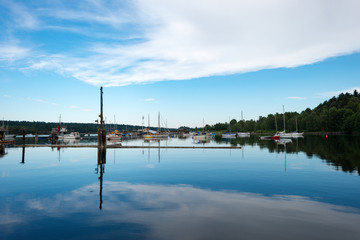 boats in harbor