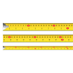 Realistic 3d Detailed Measuring Tape Set. Vector
