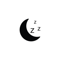 sleep icon moon sign sleeping symbol vector