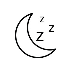 sleep icon moon sign sleeping symbol vector