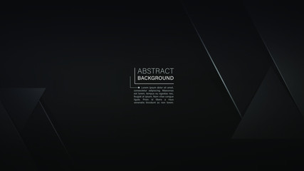Black abstract background for web sites, covers, banners, flyers, headlines, landing pages, etc. Vector design.
