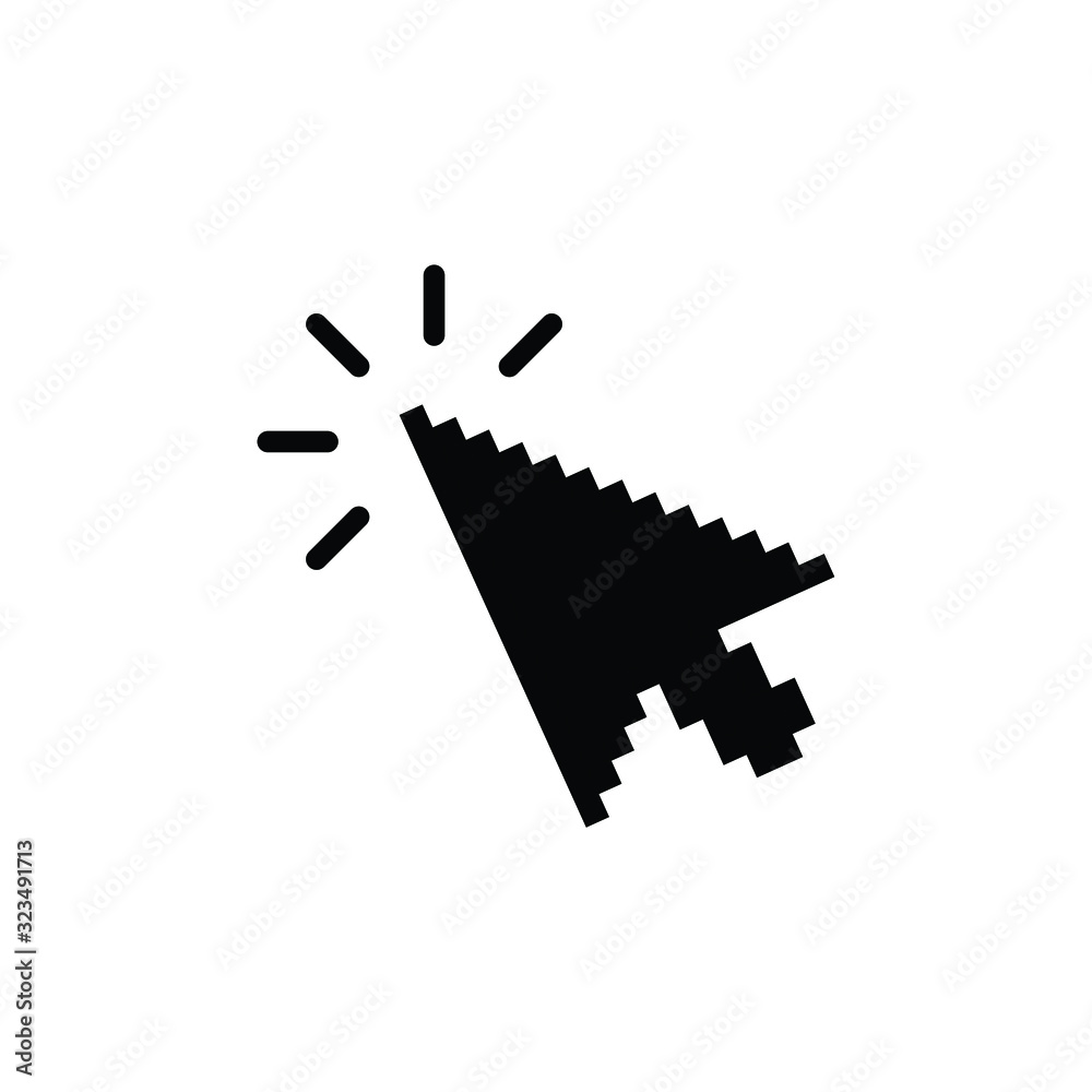 Poster click icon. cursor symbol icon. mouse click symbol