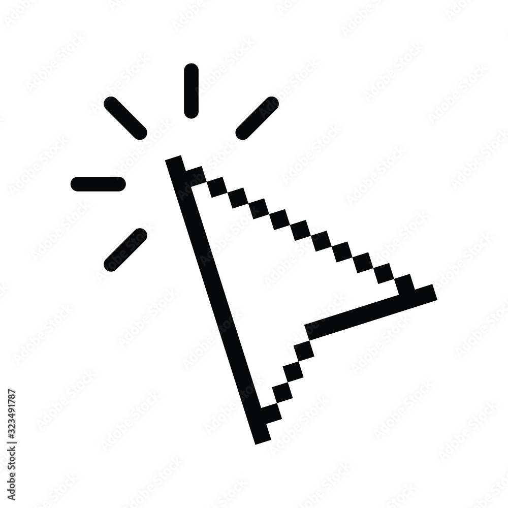 Poster click icon. cursor symbol icon. mouse click symbol