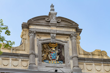 Obraz premium Two lions emblem of Bruges, Belgium