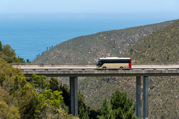 Bloukrans Bridge, Eastern Cape, South Africa. Dec 2019. Bloukraans Bridge  toll route with a tour...