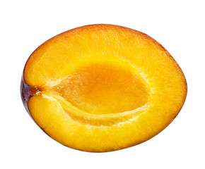 Plum isolated on white background with clipping path