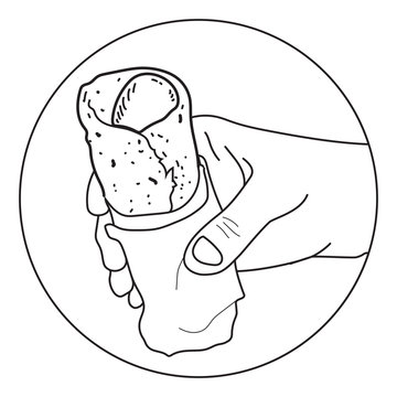 Illustration vectorielle galette saucisse bretagne crêpe bretonne