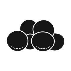 Vector design of peanut and covered logo. Collection of peanut and chocolate vector icon for stock.