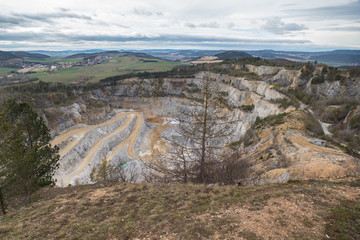 limestone quarry in the czech karst area