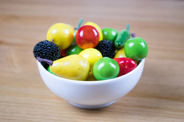 healthy bowl with fruits and vegetables on table home  closeup happy enegry life breakfast