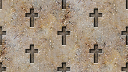 seamless christian cross pattern 3d rendering illustration