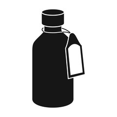 Bottle of medicine vector icon.Black vector icon isolated on white background bottle of medicine.