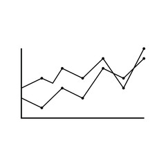 graph vector icon. analysis illustration sign. infographic symbol.