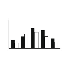 graph vector icon. analysis illustration sign. infographic symbol.