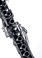 Obraz premium clarinet keys on white