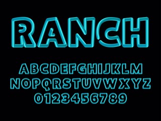 font alphabet digital  modern alphabet and number fonts. Typography vector  creative font 