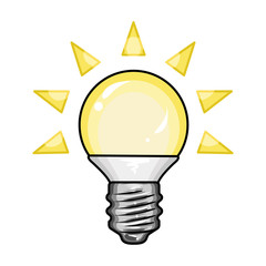 Light bulb vector icon.Cartoon vector icon isolated on white background light bulb .