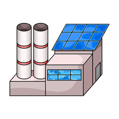 Solar power plant vector icon.Cartoon vector icon isolated on white background solar power plant.