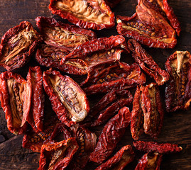 dried appetizing red tomatoes