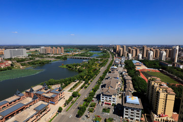 Obraz premium waterfront city architectural scenery, China