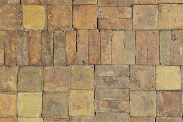 Background texture of geometric brick cobblestones